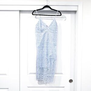 Bardot Light Blue Lace Midi Dress